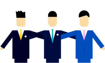 肩を組んでいるイメージ